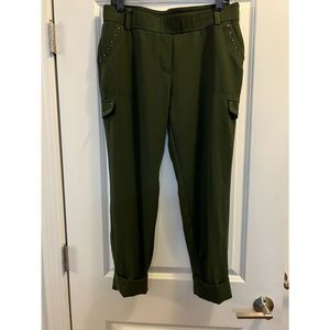 Boutique style cropped cuffed ankle pants size large